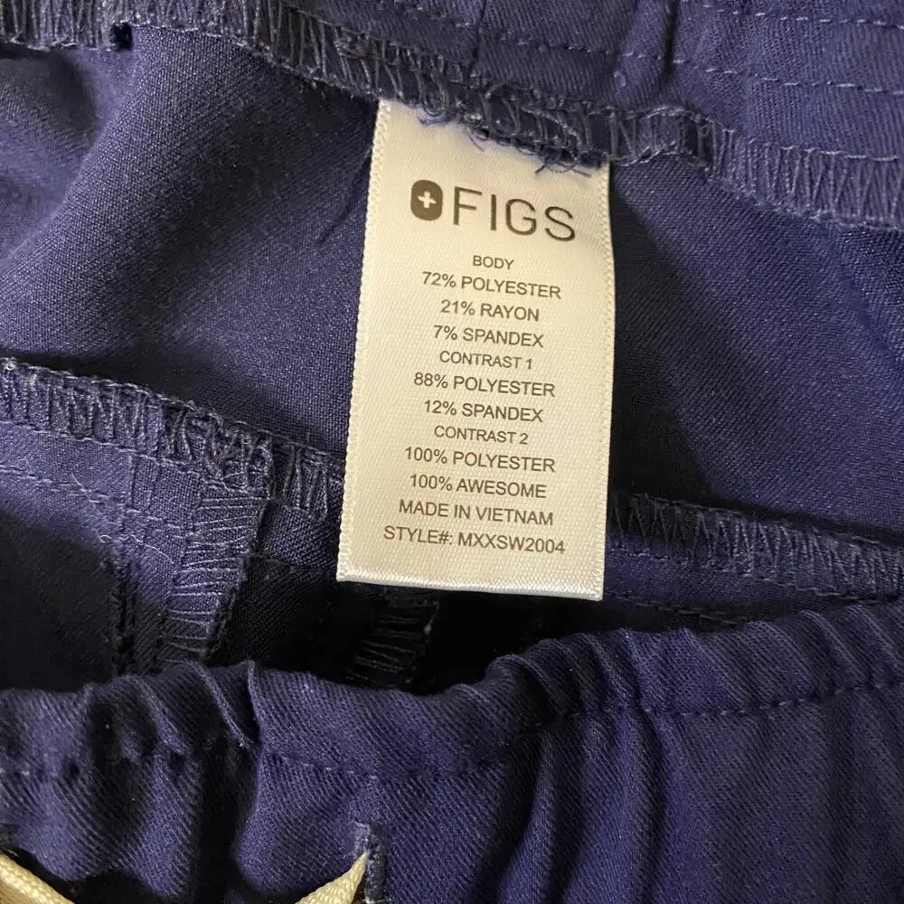 FIGS Tansen Jogger Scrub Pants XS Men's Navy Blue Medical Healthcare Workwear
